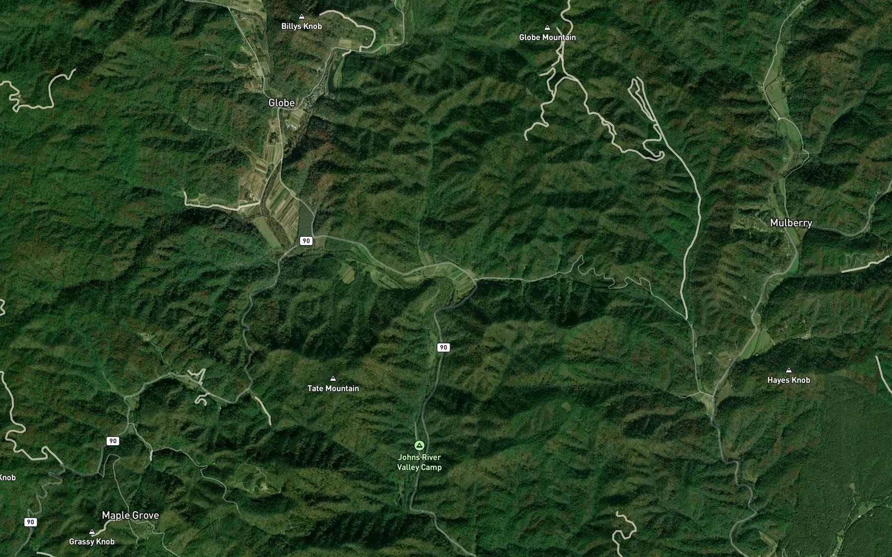 Satellite map of the Shop Branch