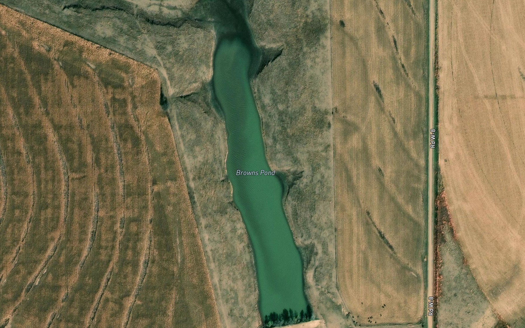 Satellite map of the Browns Pond