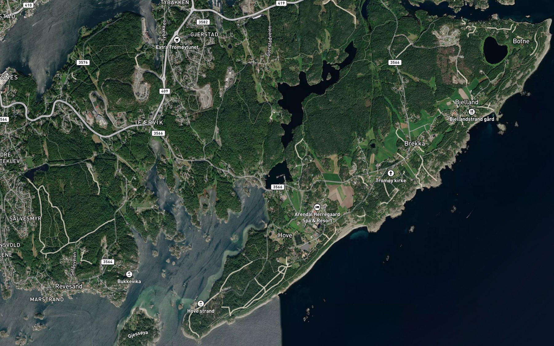 Satellite map of the Sandumkilen