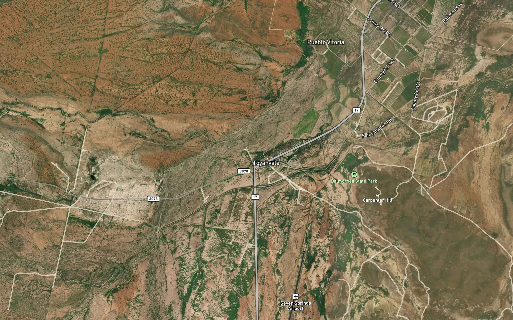 Satellite map of the Giffin Springs