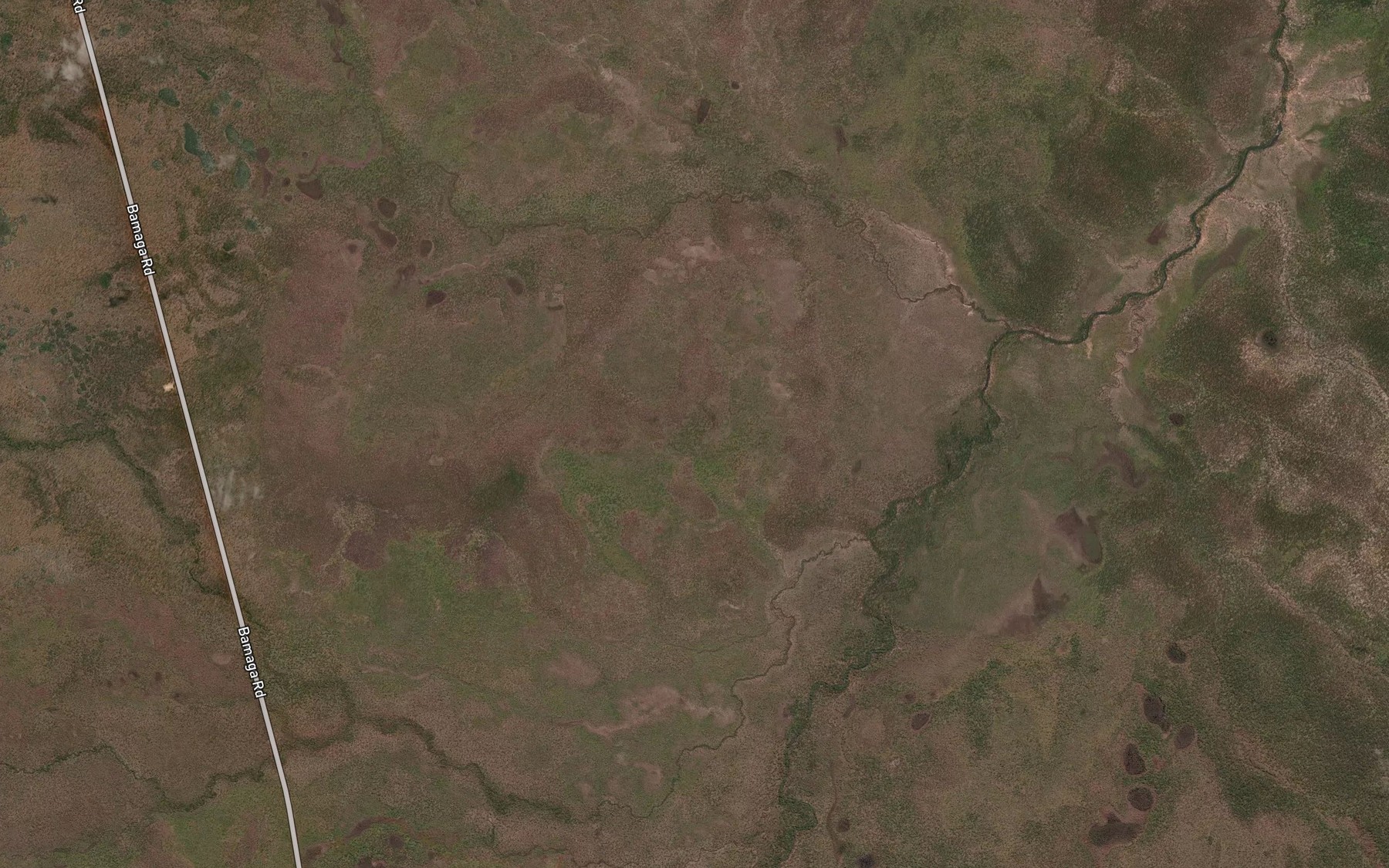 Satellite map of the Charley Creek