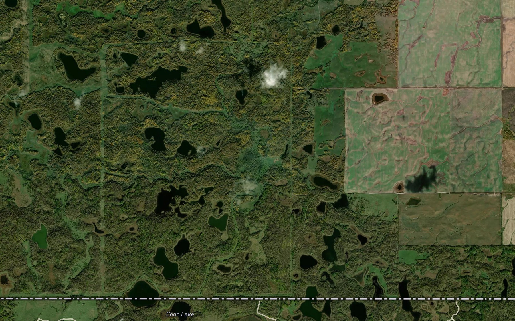 Satellite map of the Wakopa Creek