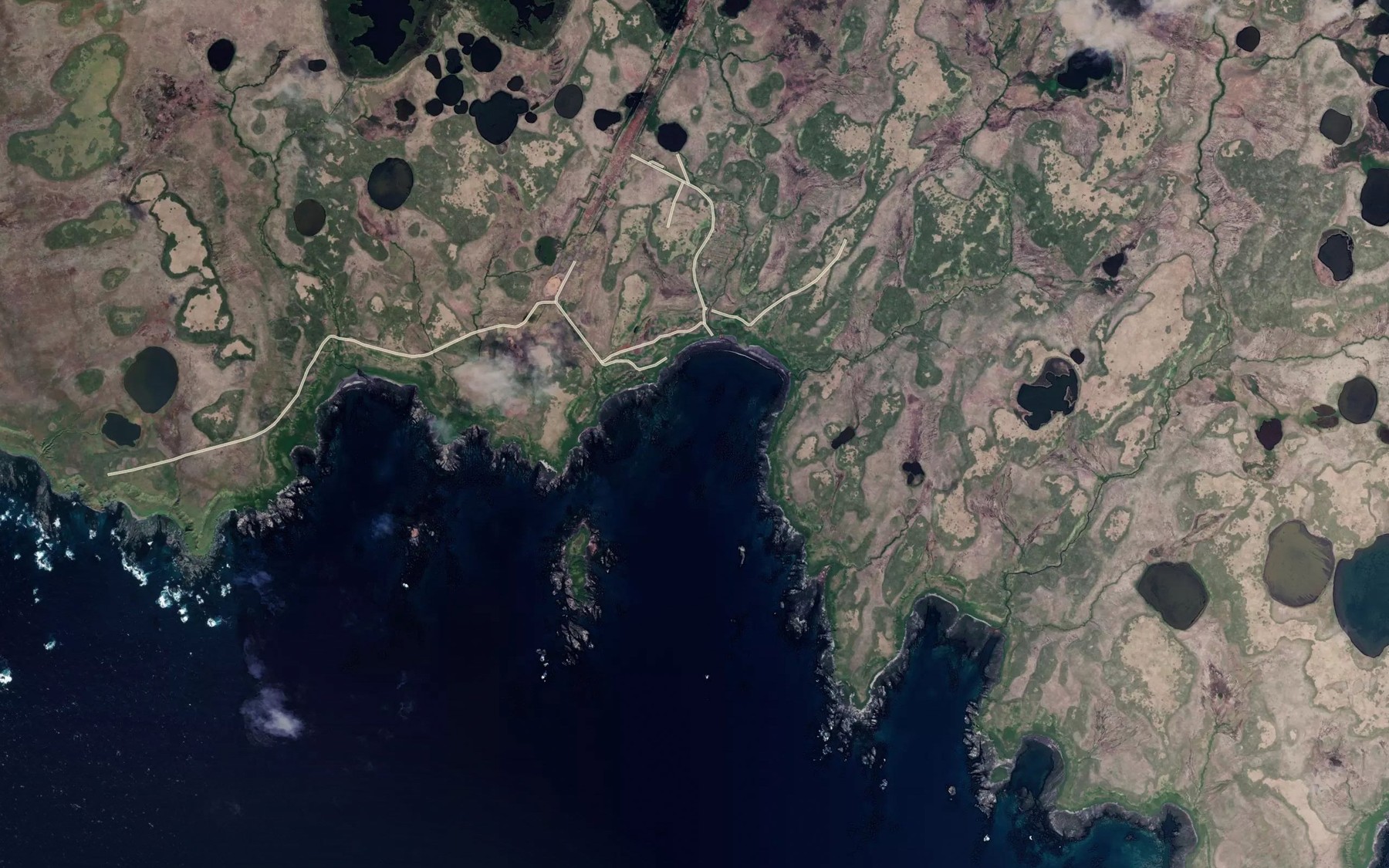 Satellite map of the Lash Bay