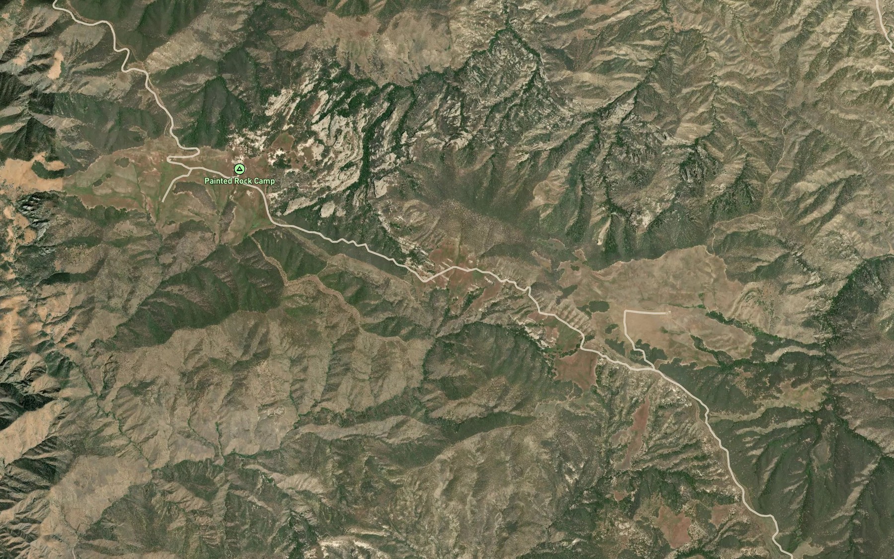 Satellite map of the Pine Corral Spring