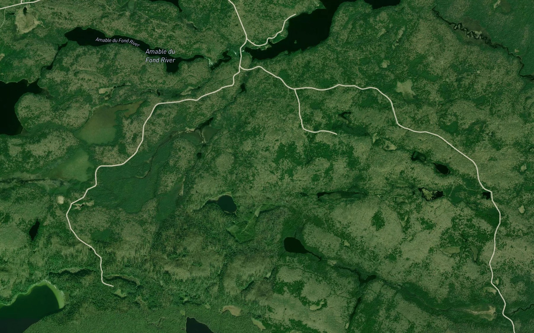 Satellite map of the Parisien Creek