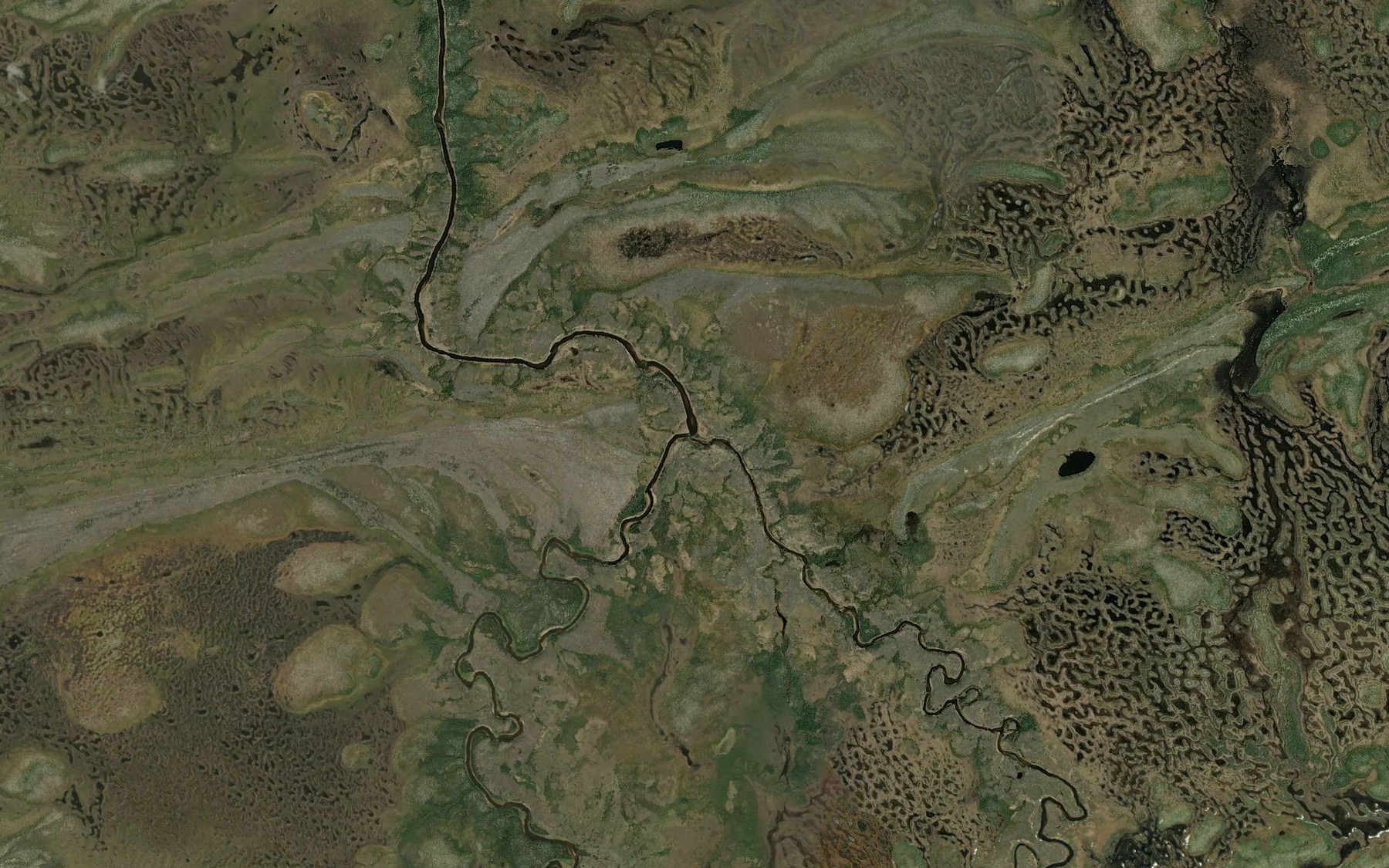 Satellite map of the Fargey Creek
