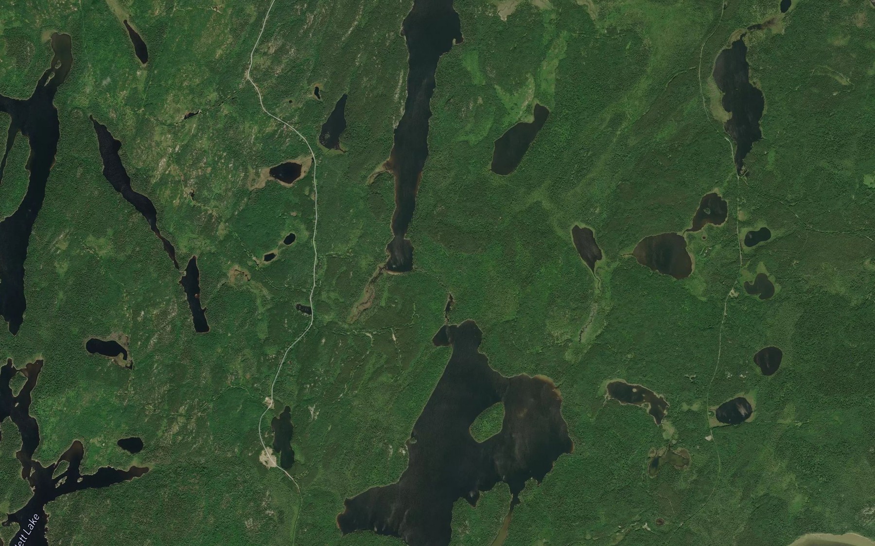 Satellite map of the Roslyn River