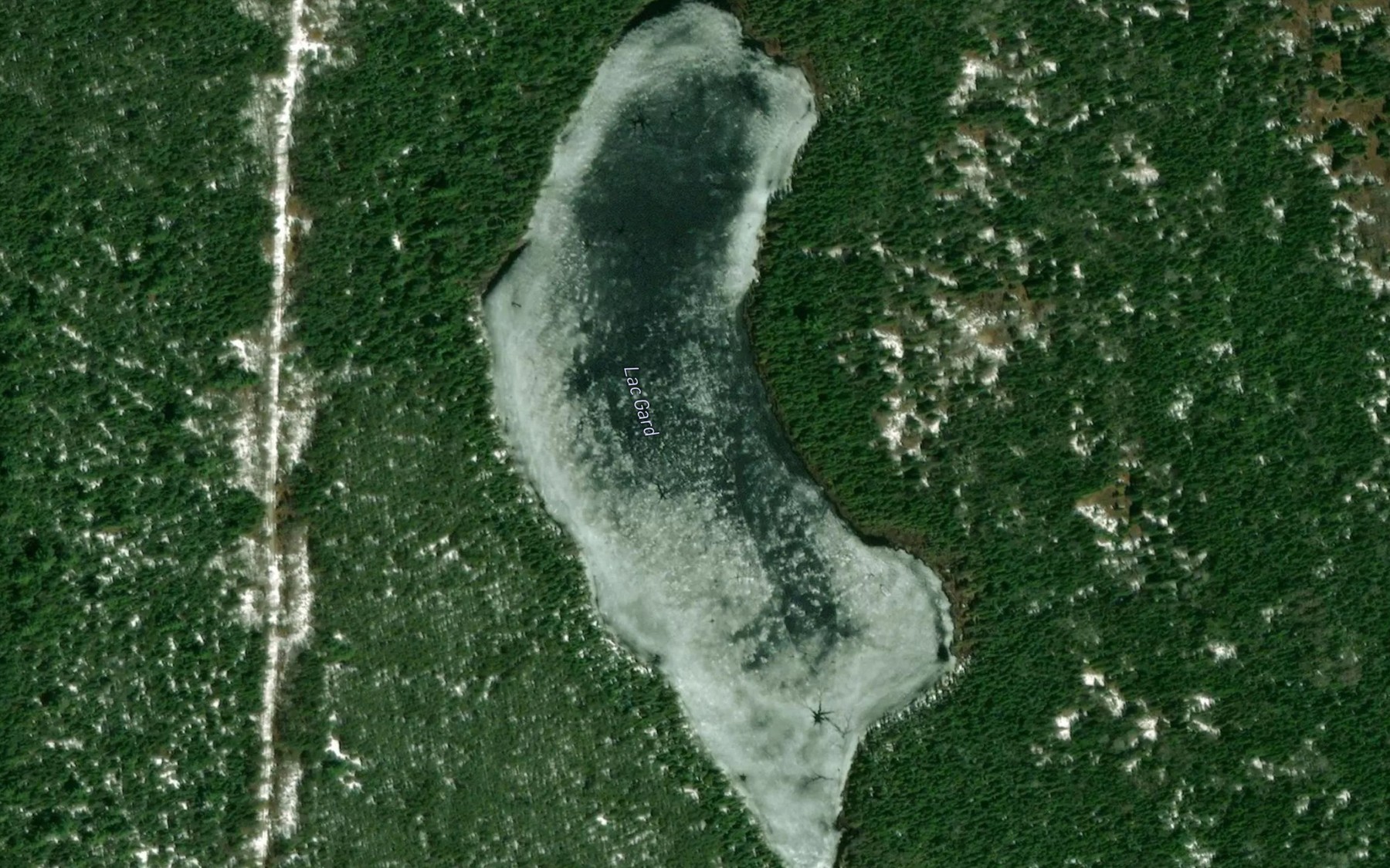 Satellite map of the Lac Gard