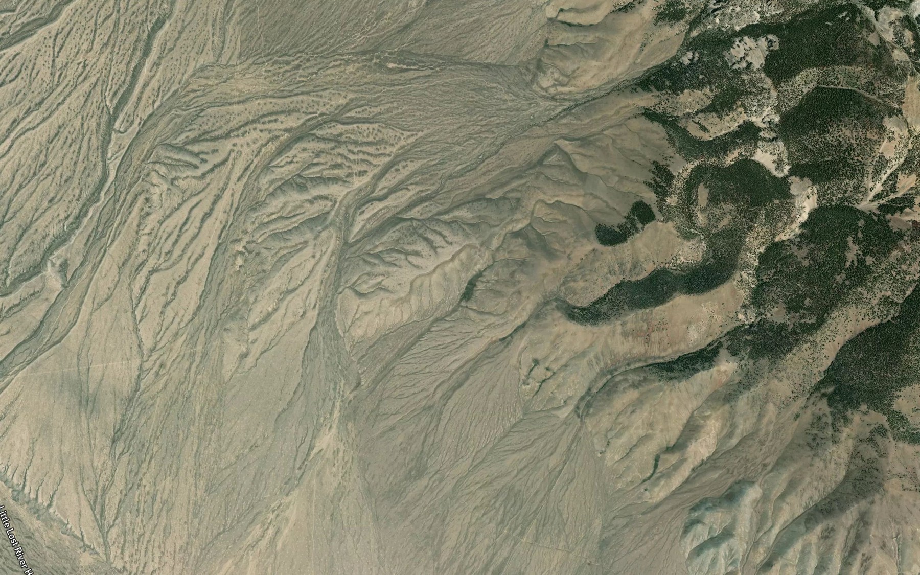 Satellite map of the Coyote Spring