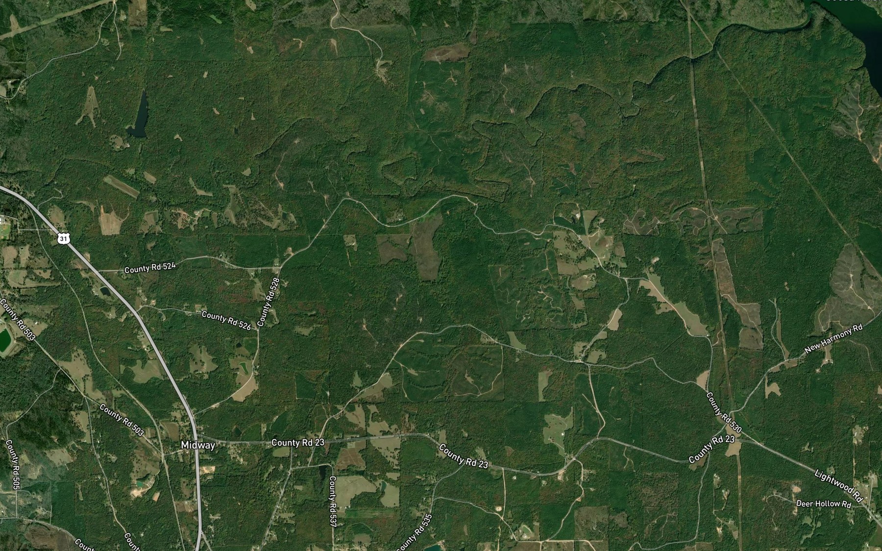 Satellite map of the West Mountain Creek