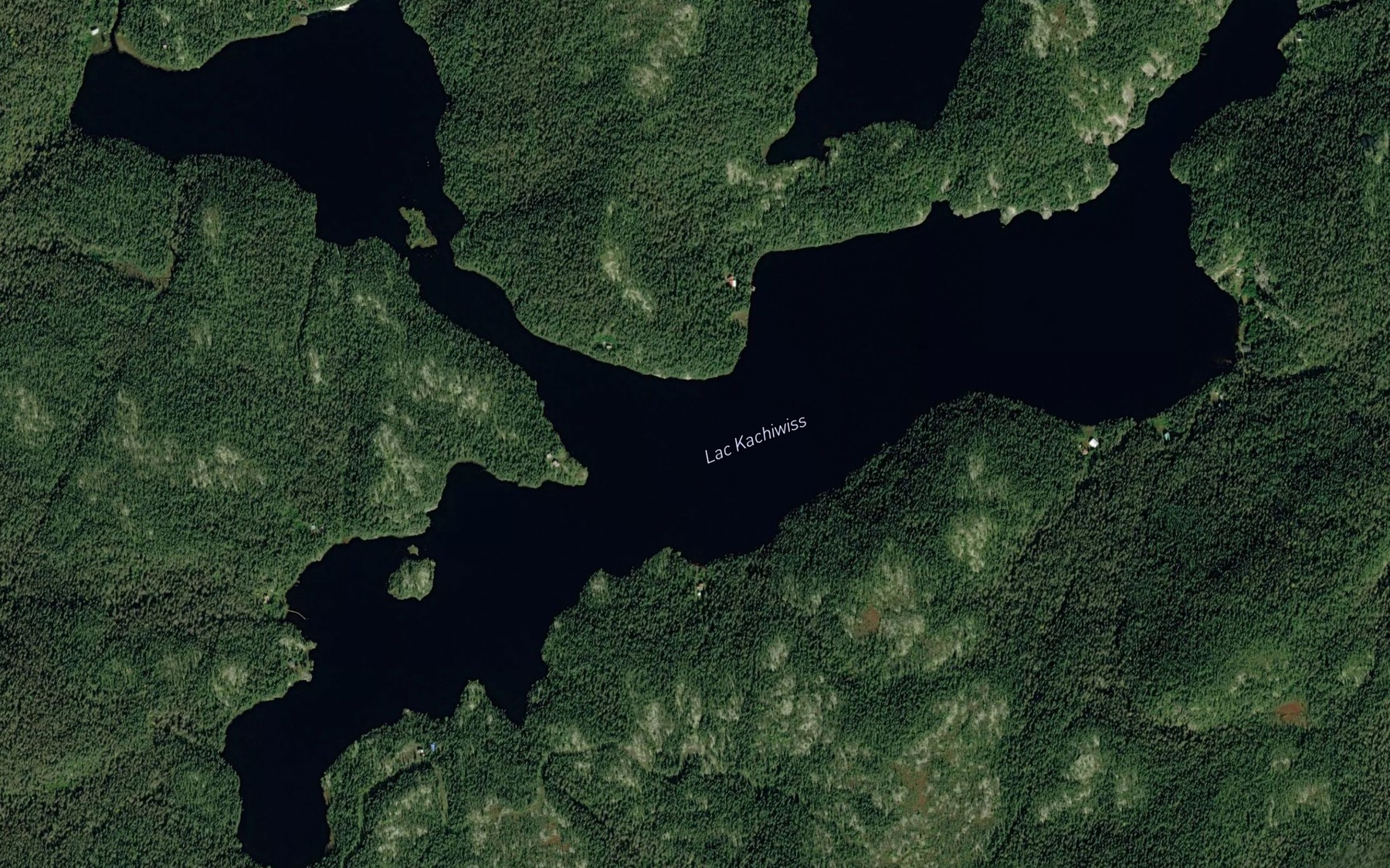 Satellite map of the Lac Kachiwiss