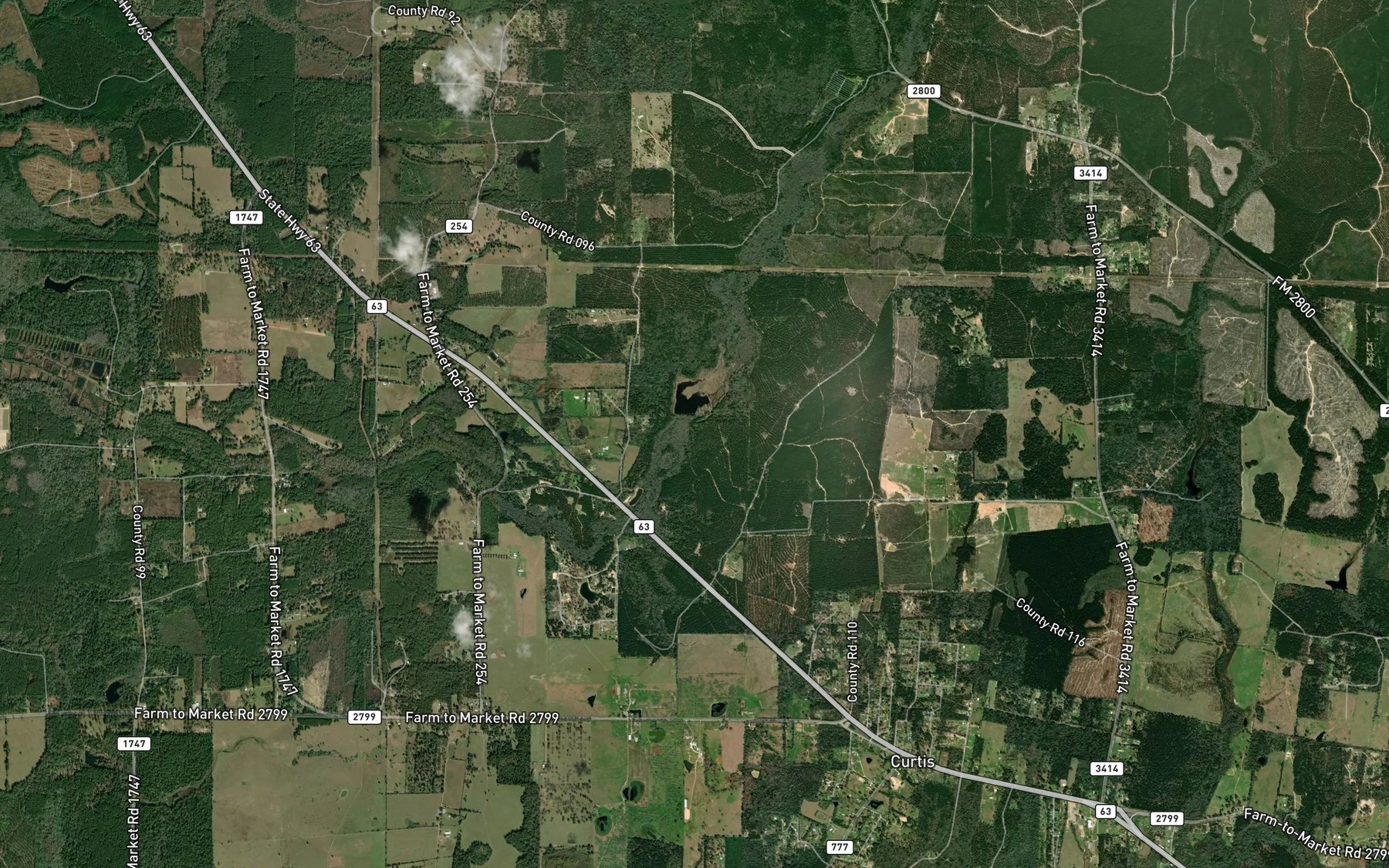 Satellite map of the Linsey Lake
