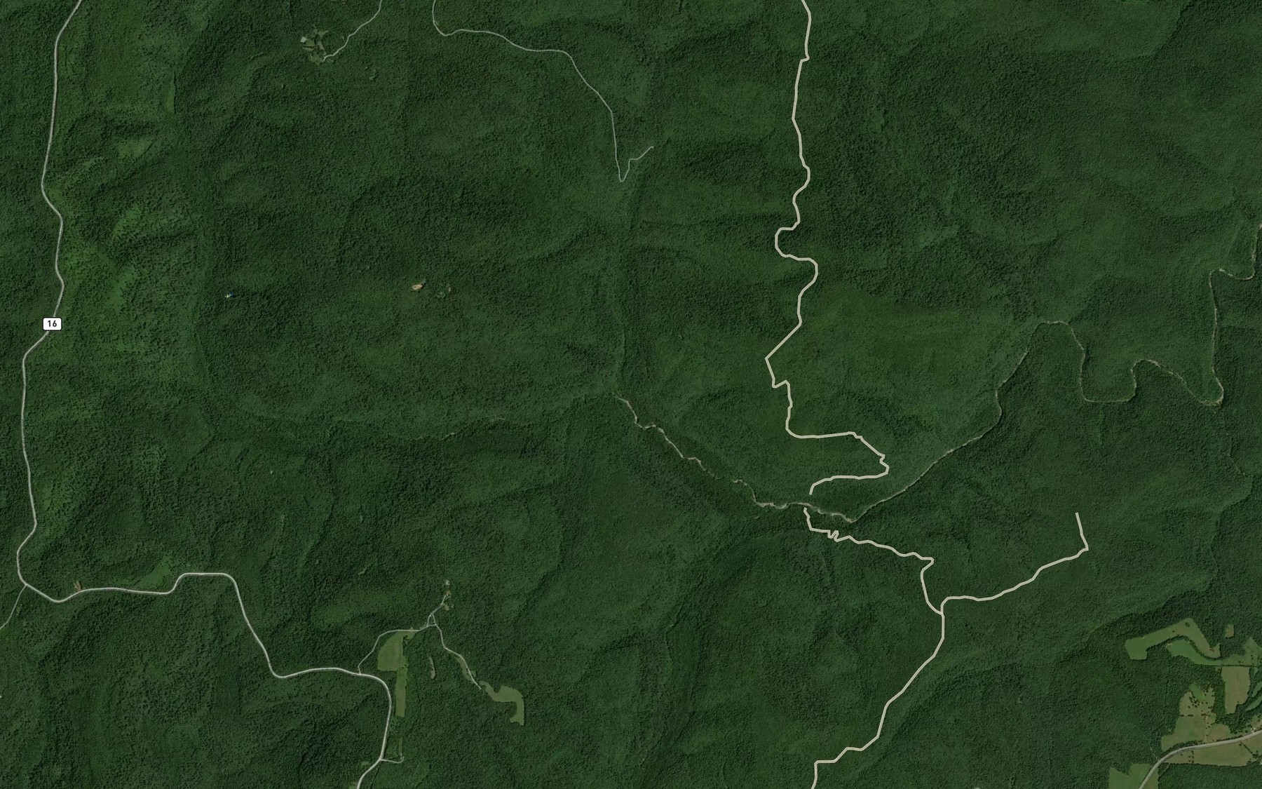 Satellite map of the Nuckles Creek