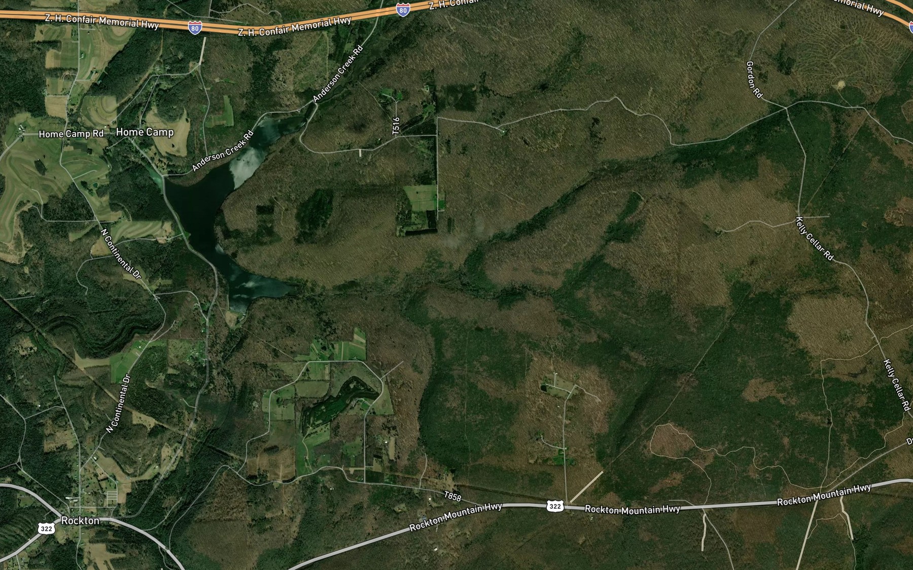 Satellite map of the Coupler Run