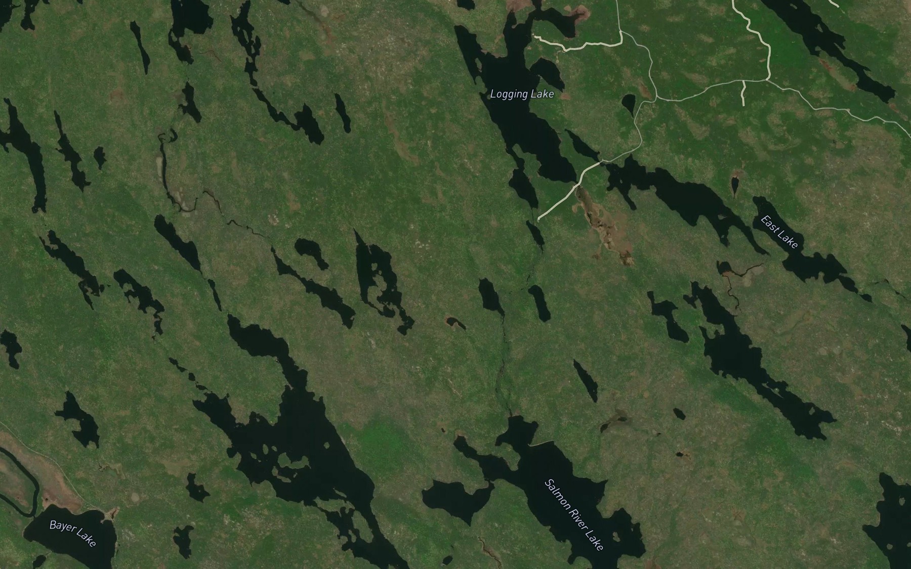 Satellite map of the Maskell Pond