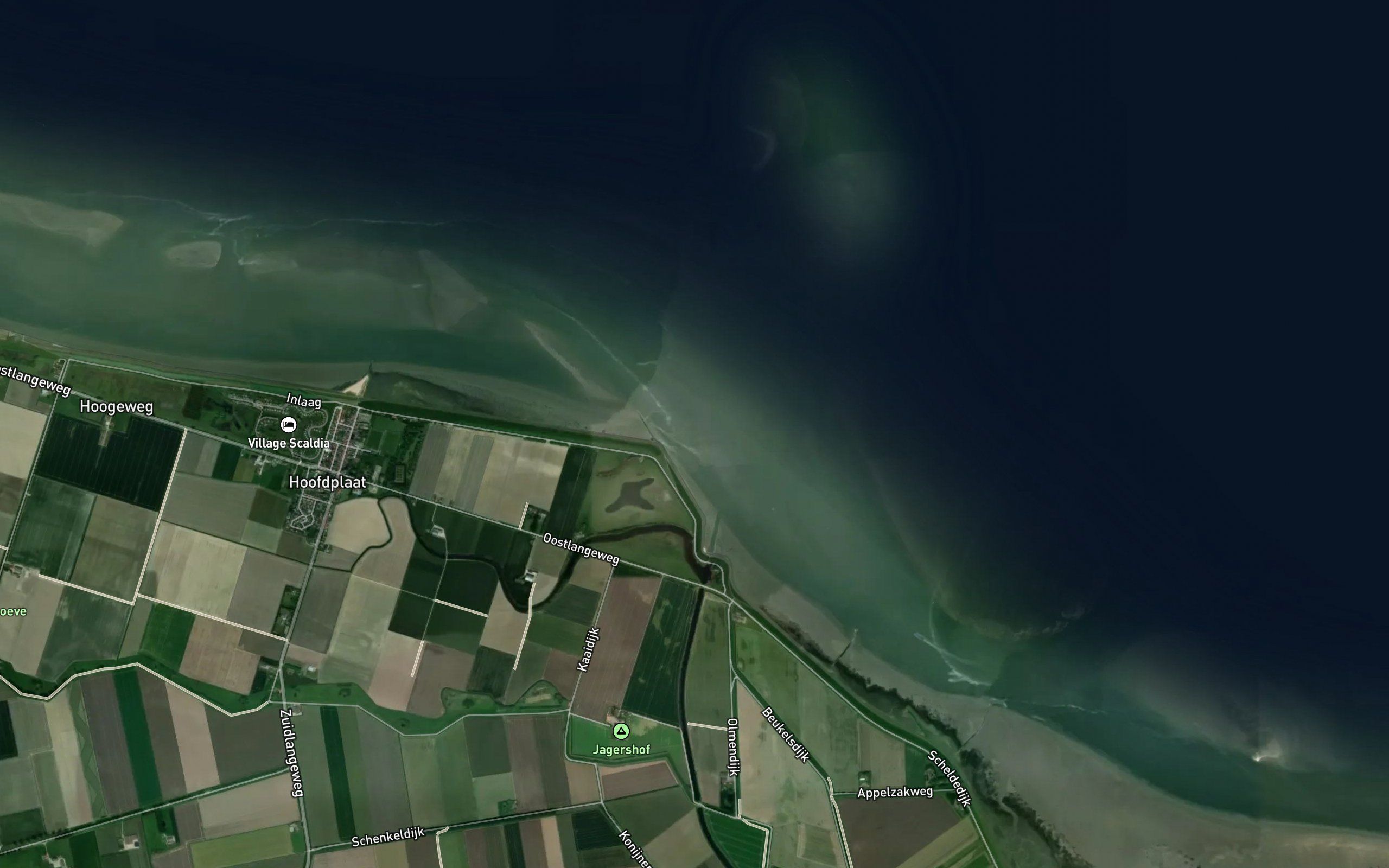 Vaarwater langs de Paulinapolder