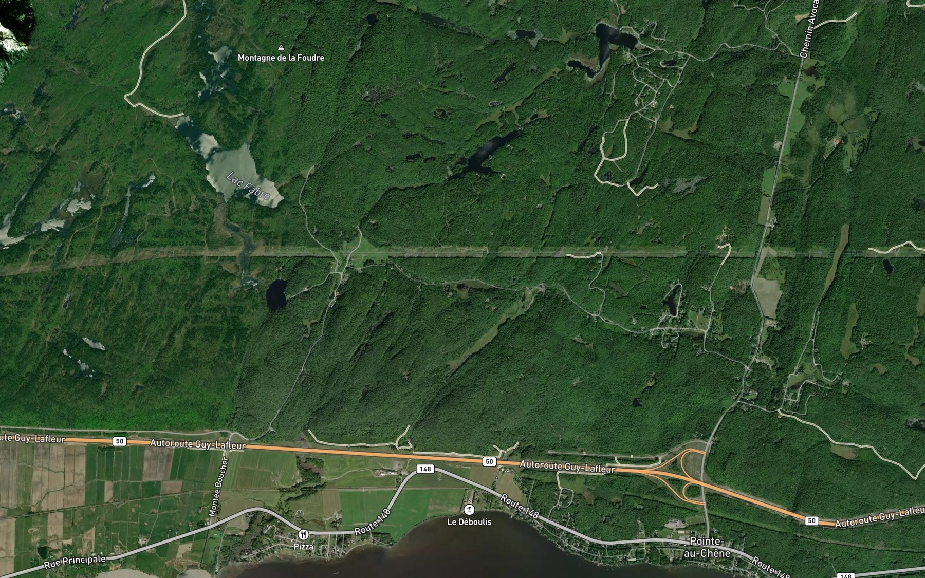 Satellite map of the Lac a Ben