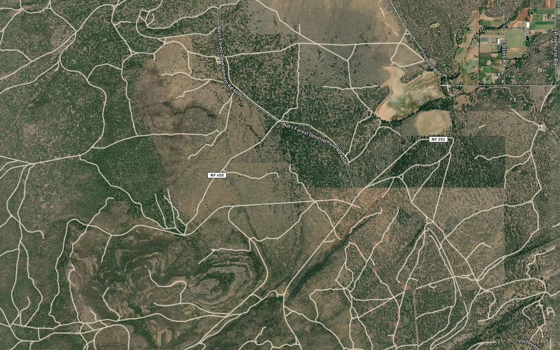 Satellite map of the Bull Creek