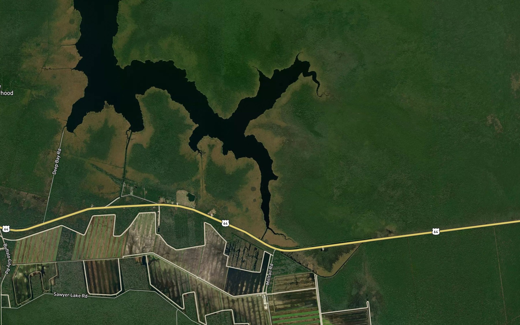 Satellite map of the Hooker Gut