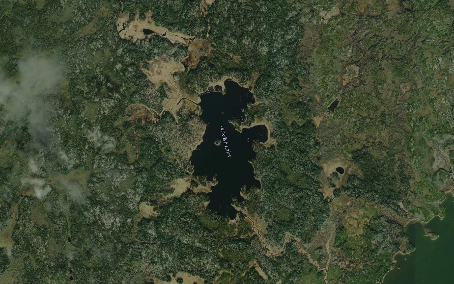 Satellite map of the Jackfish Lake