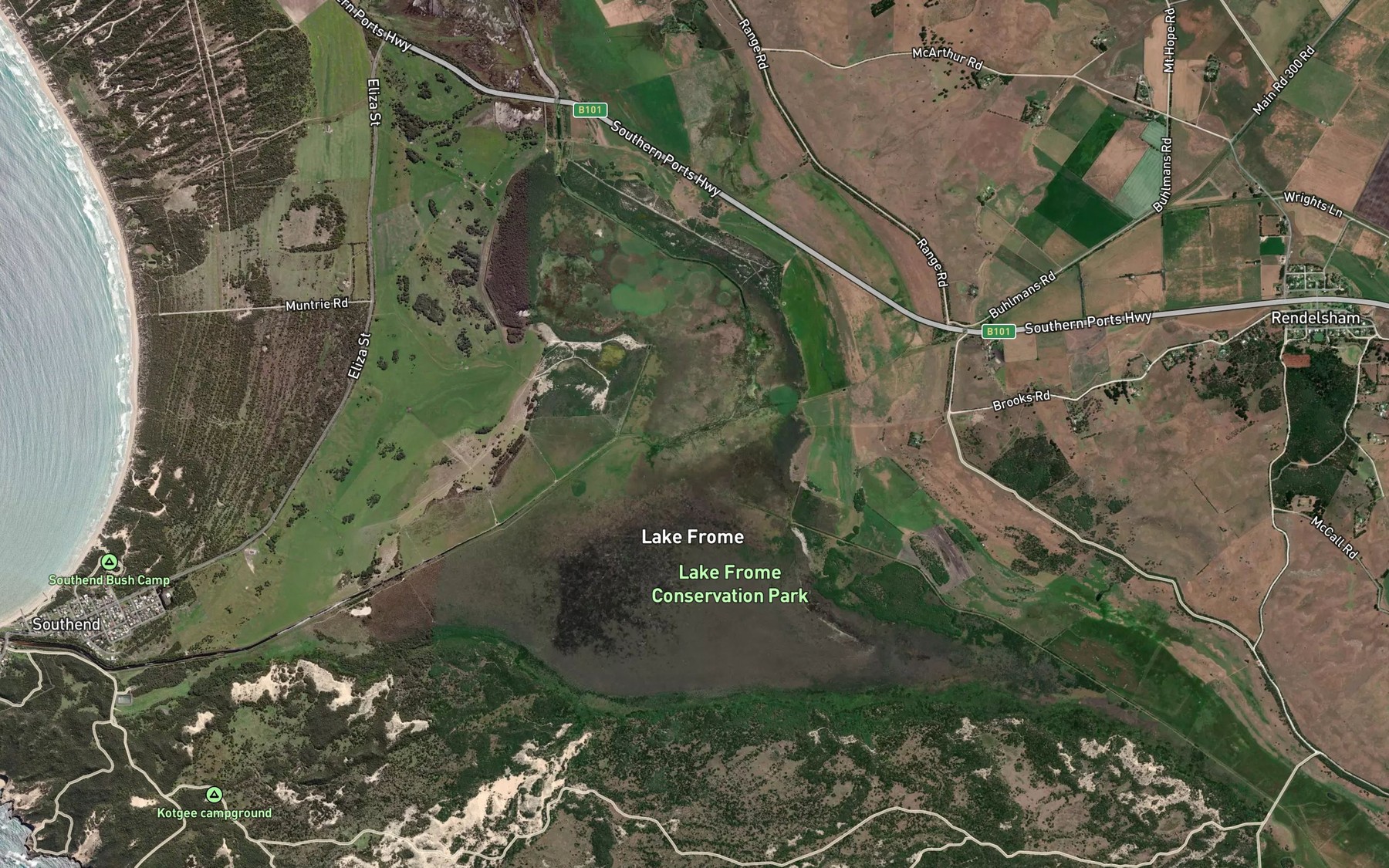 Satellite map of the Frome Water
