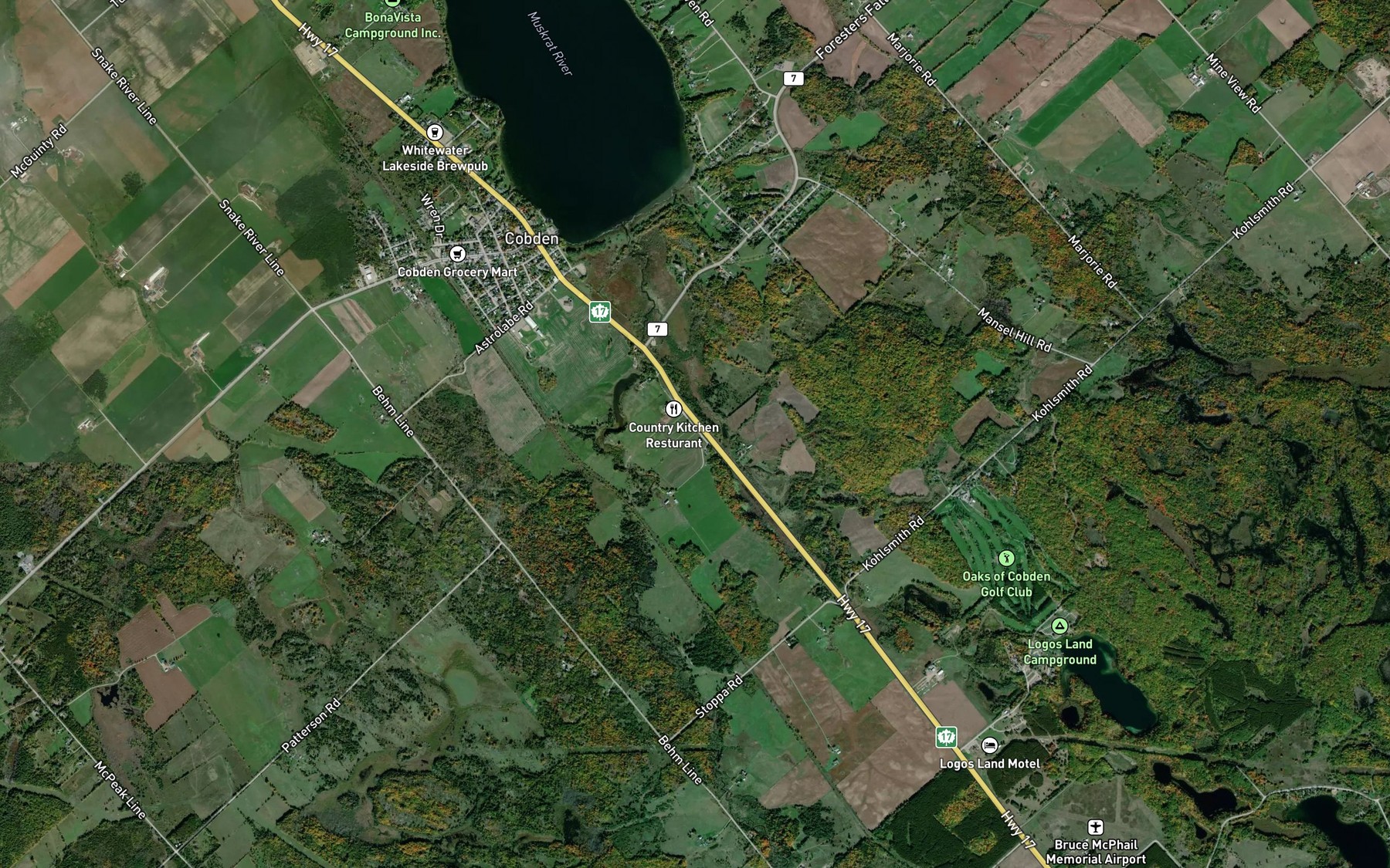 Satellite map of the Buttermilk Creek