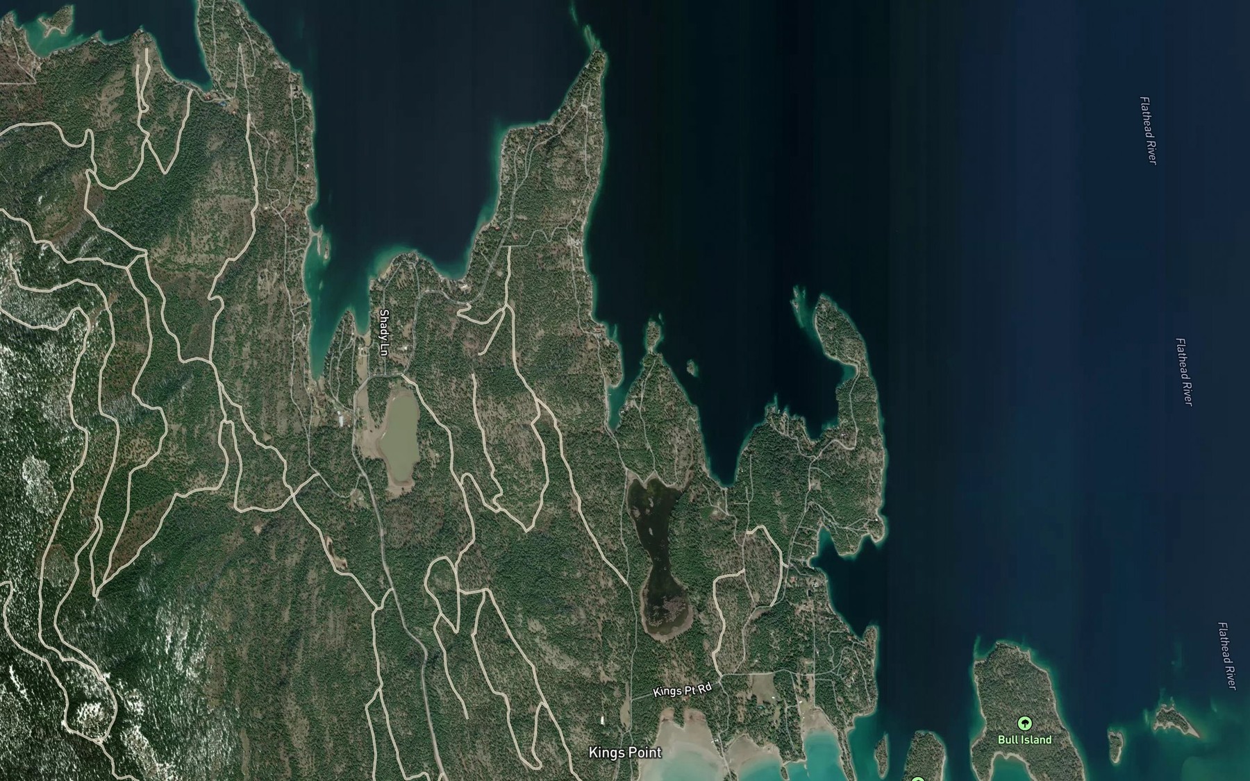 Satellite map of the Taylor Bay