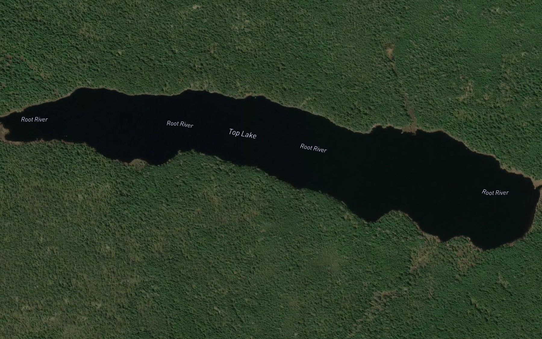 Satellite map of the Top Lake