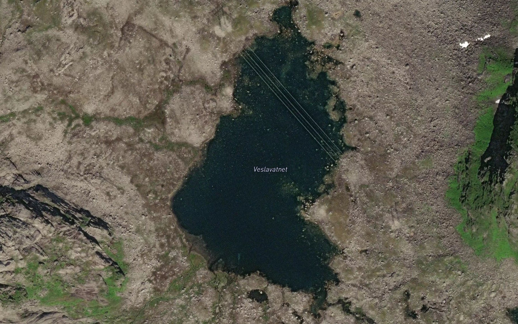 Satellite map of the Veslavatnet