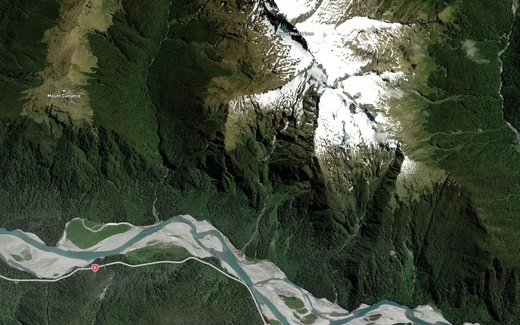 Satellite map of the Debris Torrent
