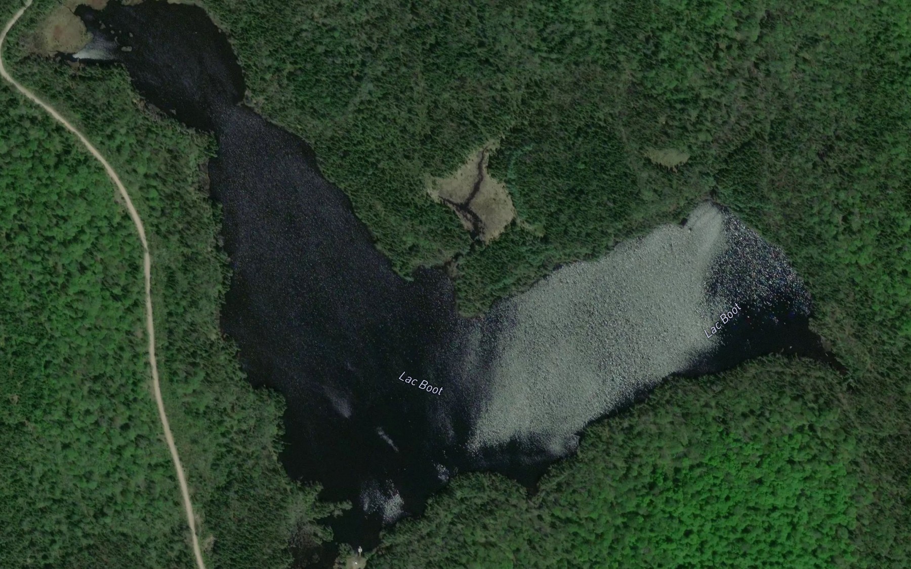 Satellite map of the Lac Boot