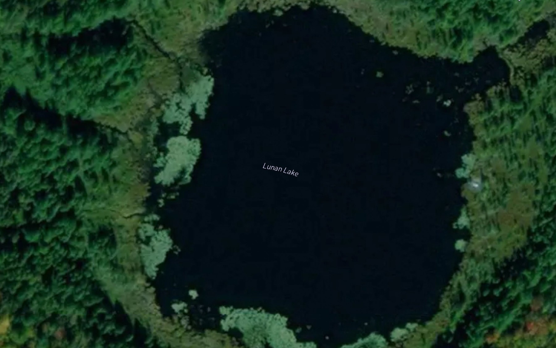 Satellite map of the Lunan Lake