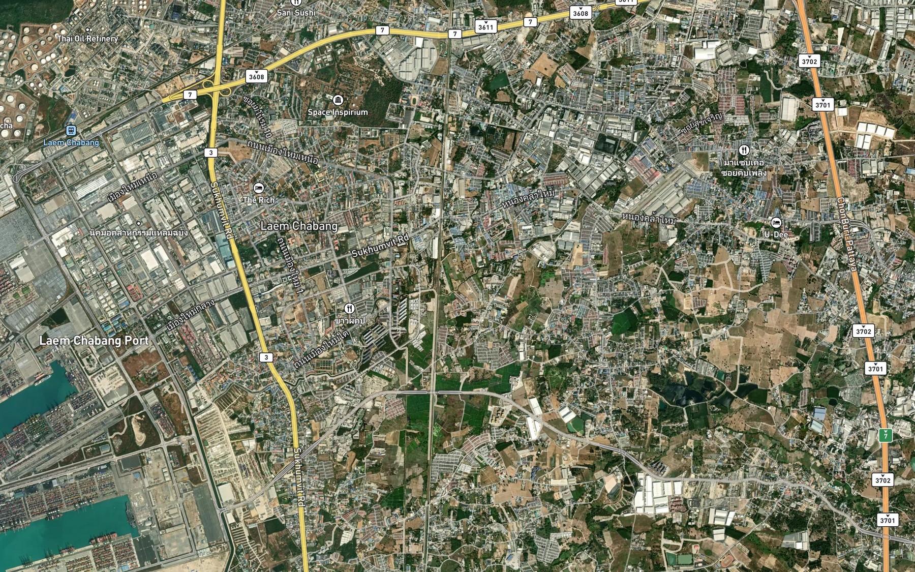 Satellite map of the Huai Ban Na
