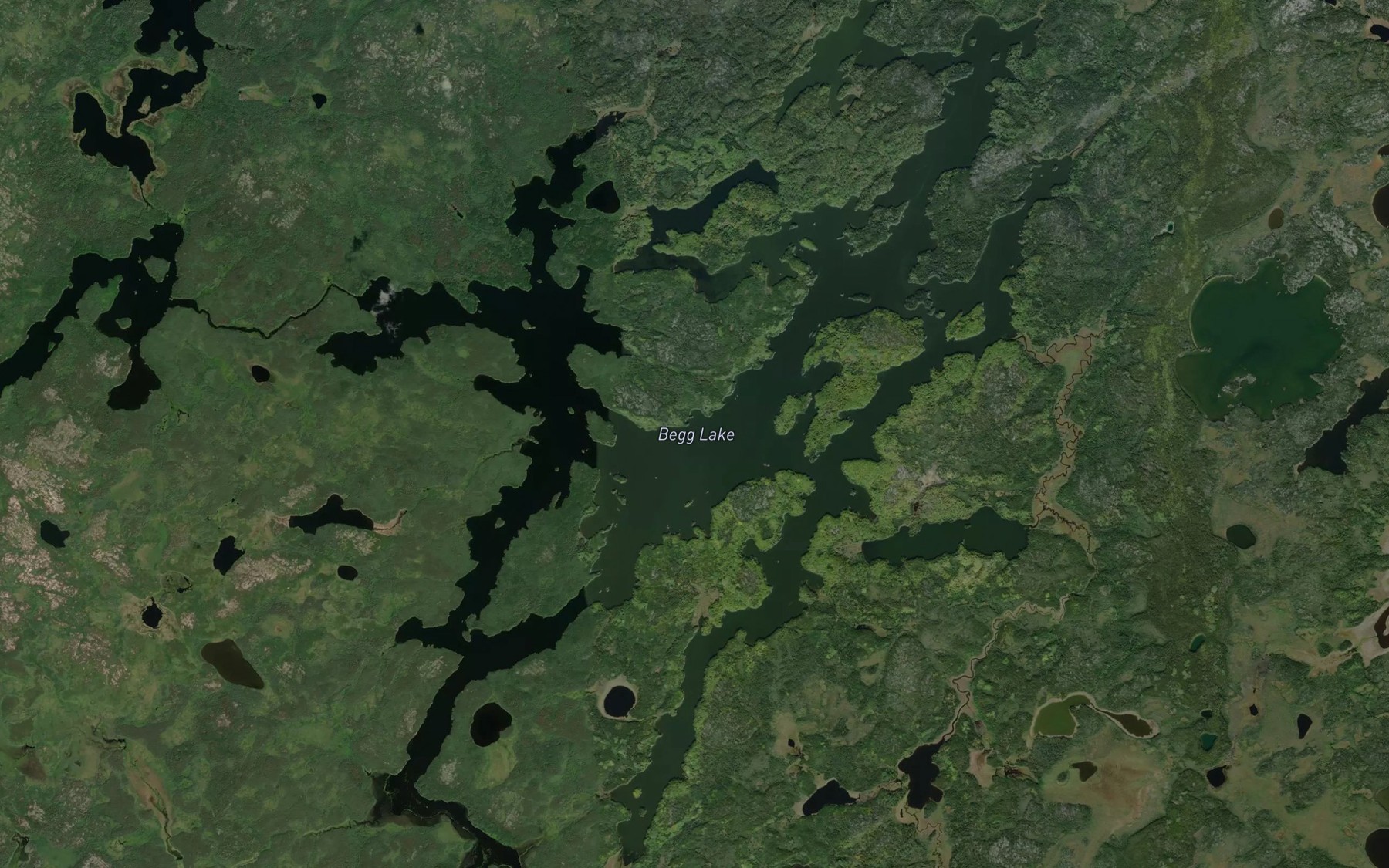 Satellite map of the Begg Lake