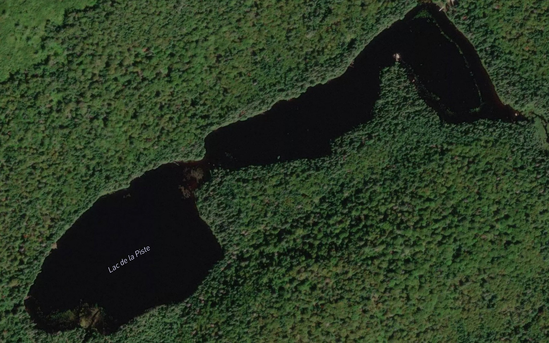 Satellite map of the Lac de la Piste