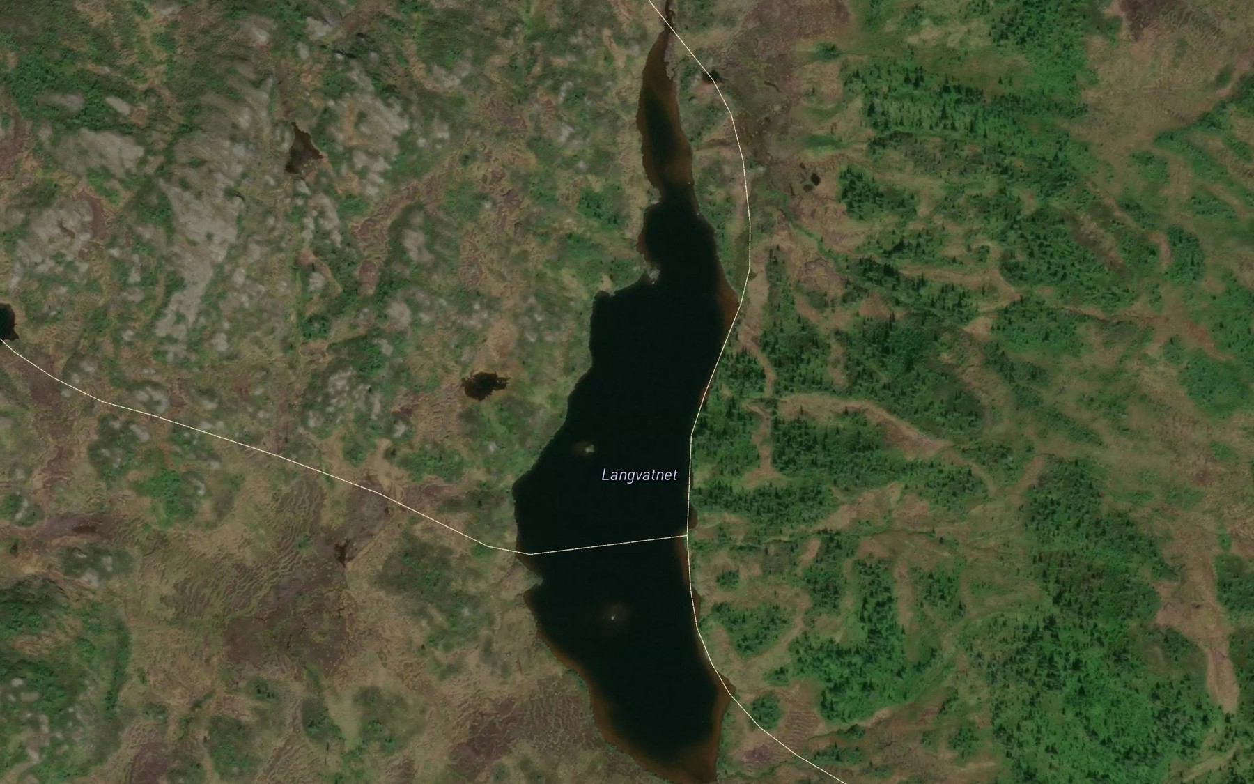 Satellite map of the Langvatnet