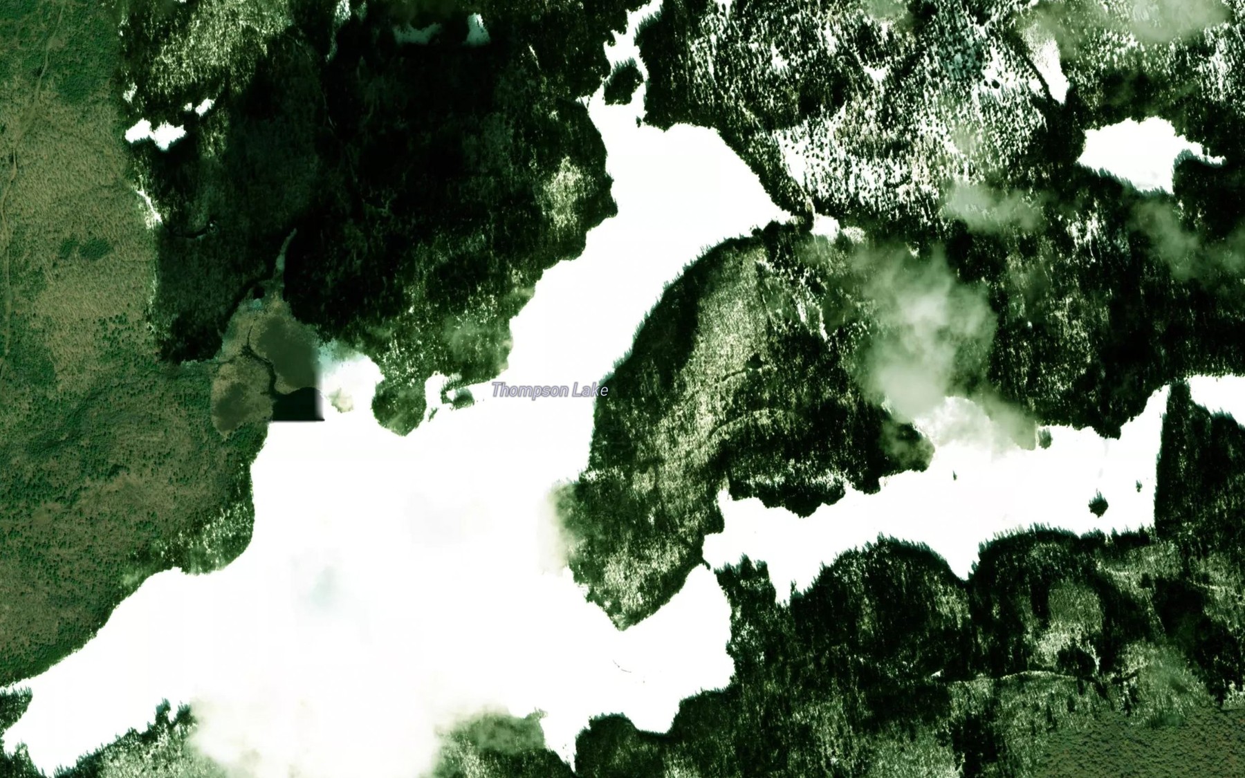 Satellite map of the Thompson Lake