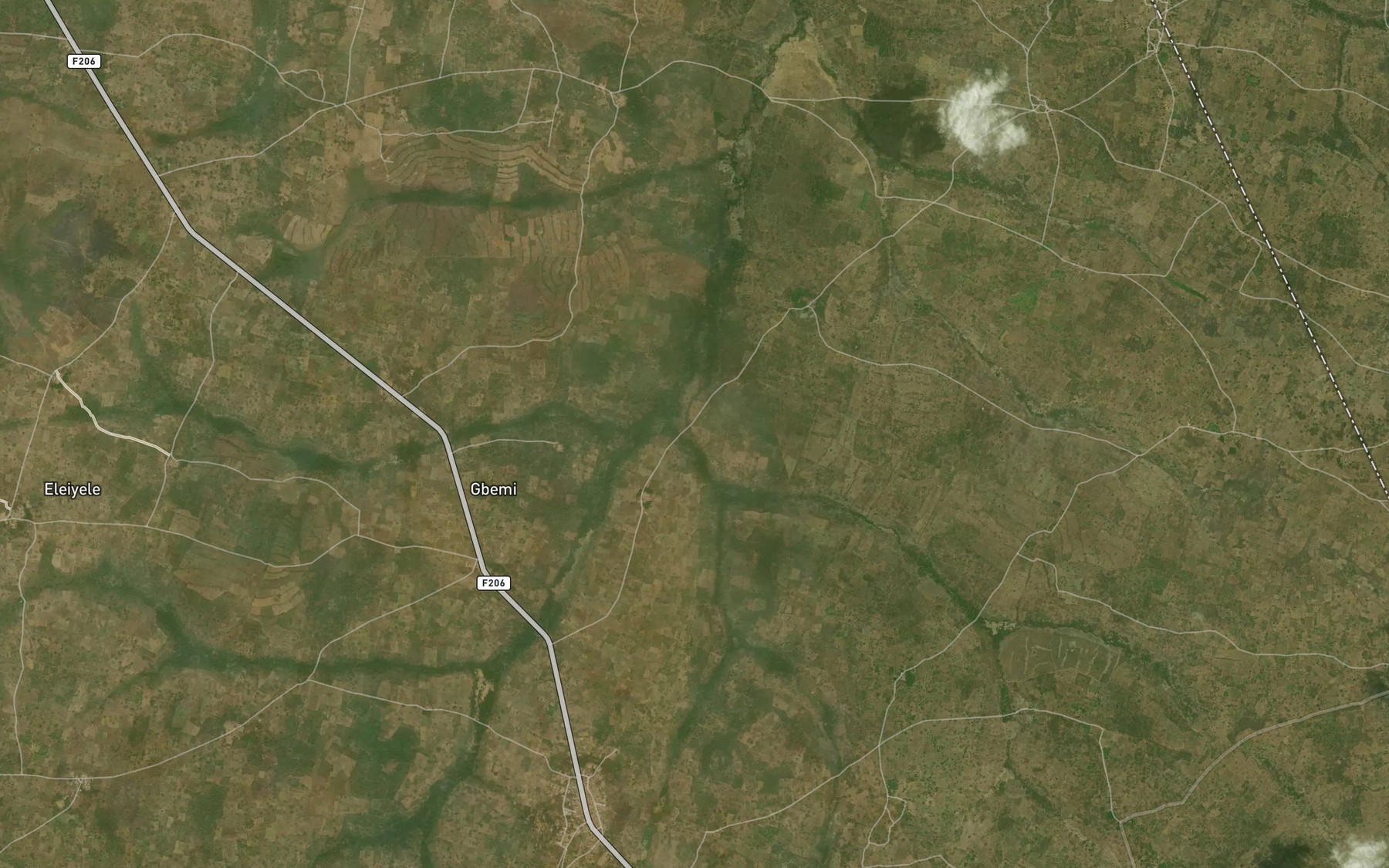 Satellite map of the River Elewura