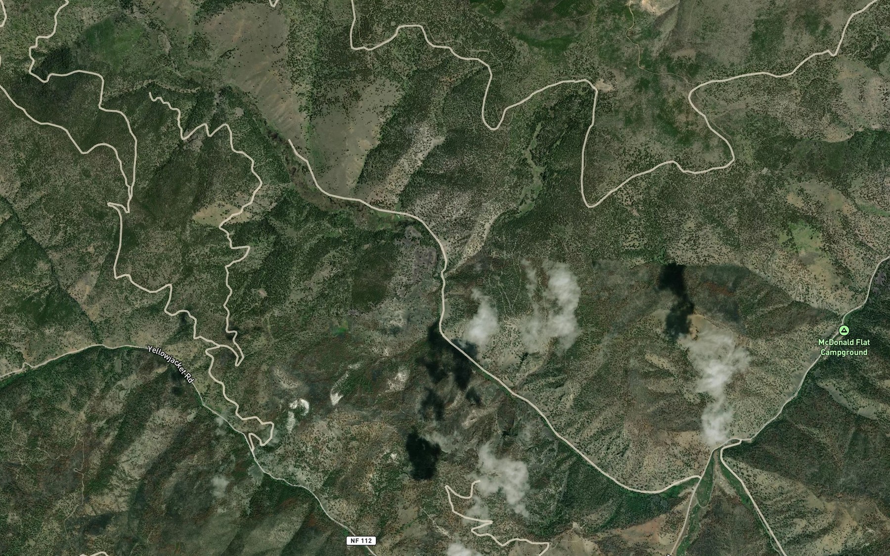 Satellite map of the Ostrander Creek