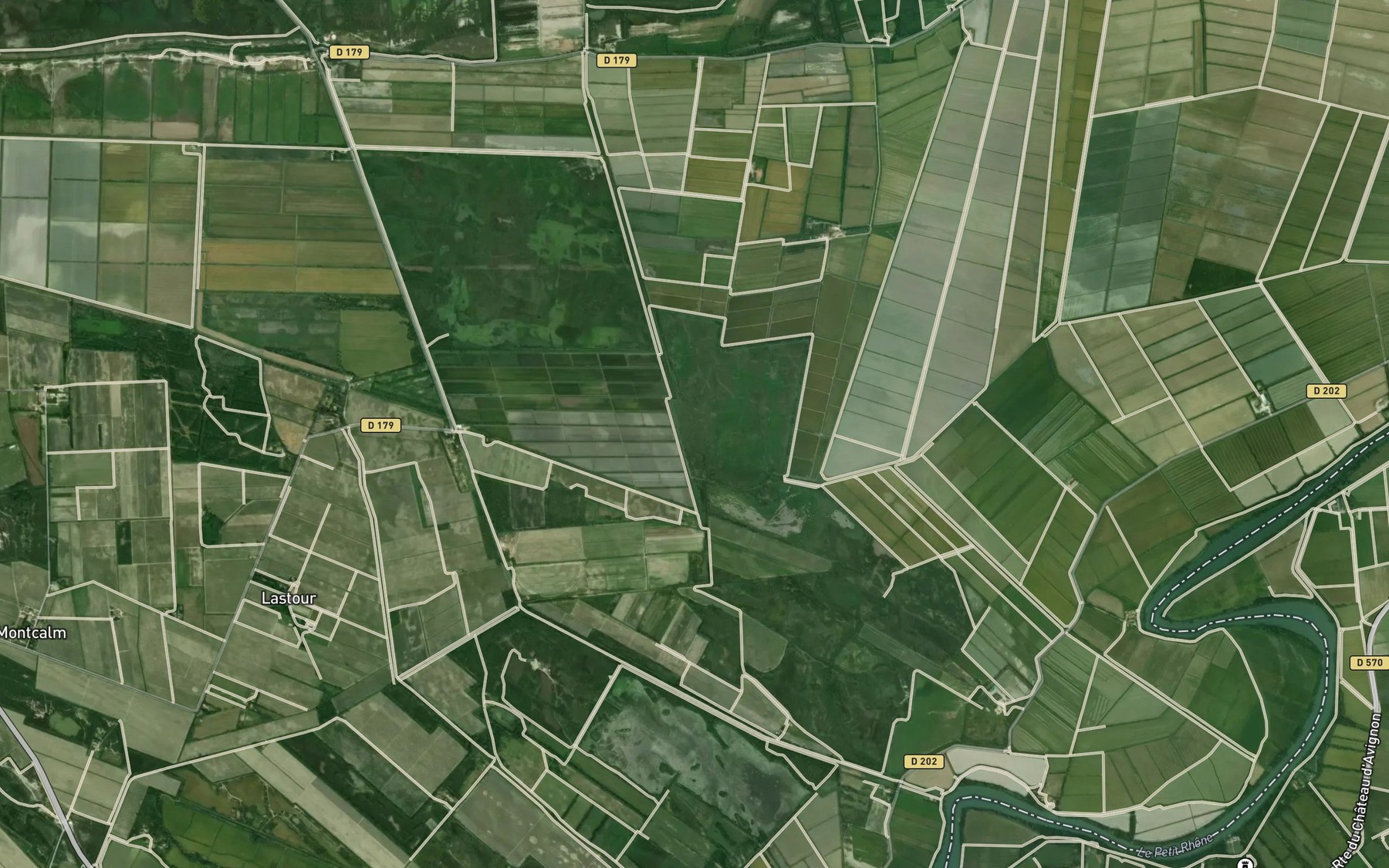 Satellite map of the Etang de Coute