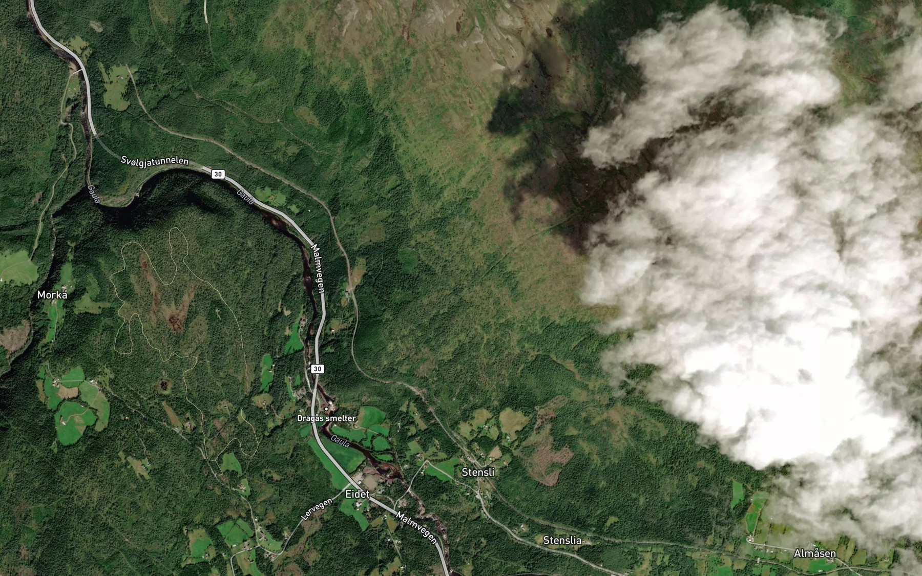 Satellite map of the S.Dlupbekken