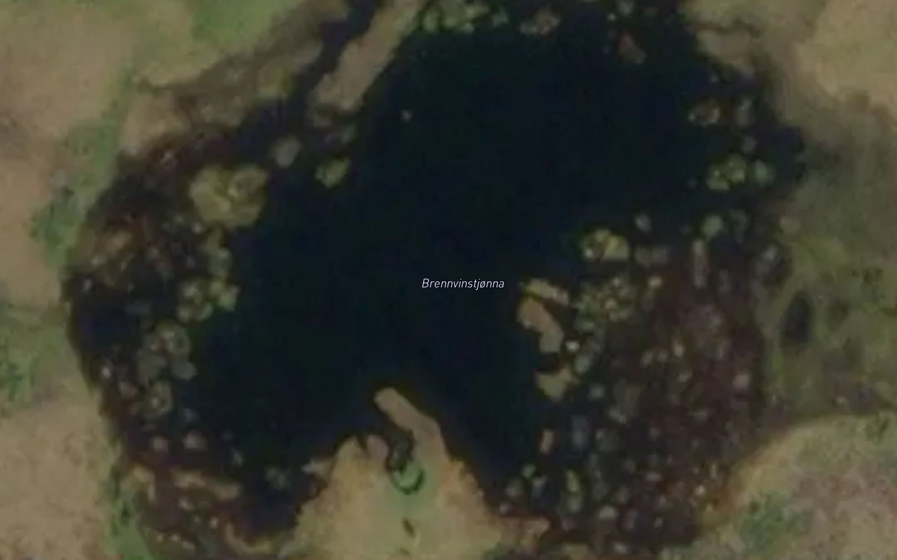 Satellite map of the Brennvinstjorna