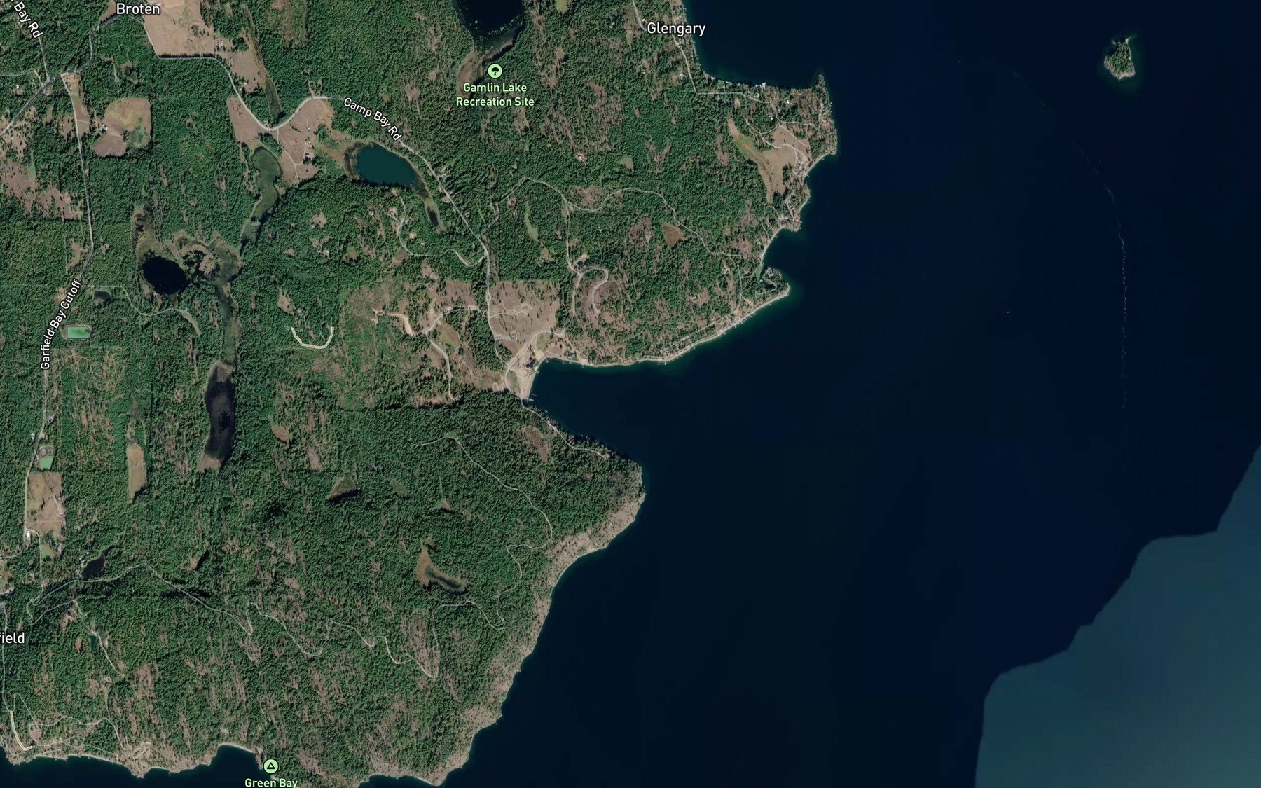 Satellite map of the Camp Bay