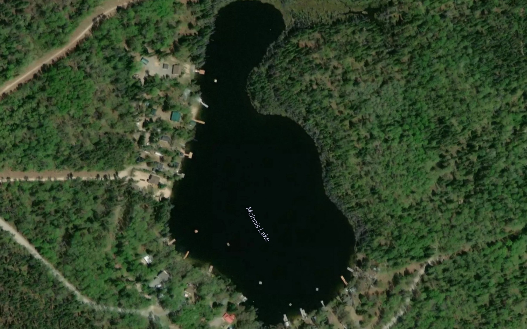 Satellite map of the McInnis Lake