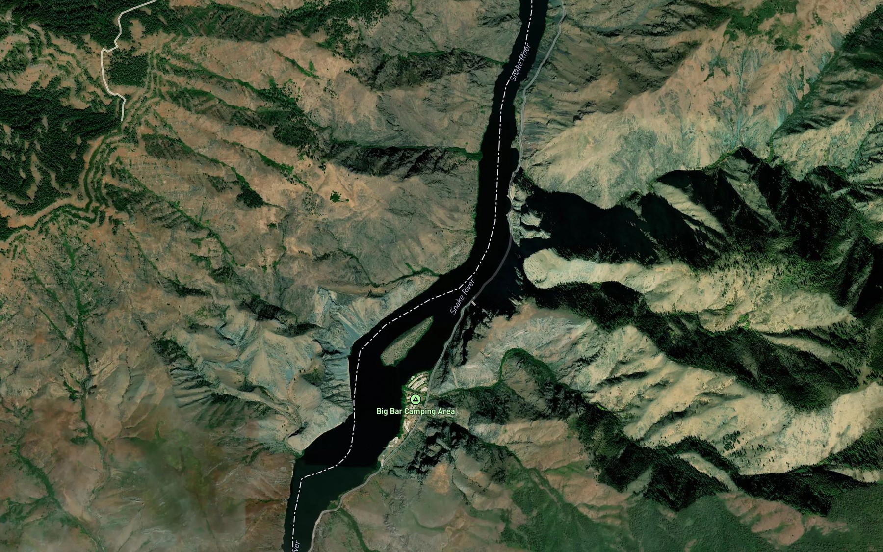 Satellite map of the Dove Creek