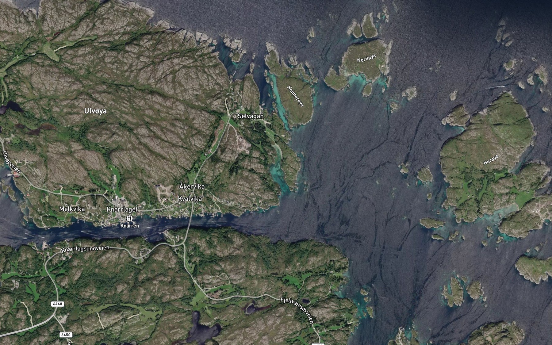Satellite map of the Prestvikbukta