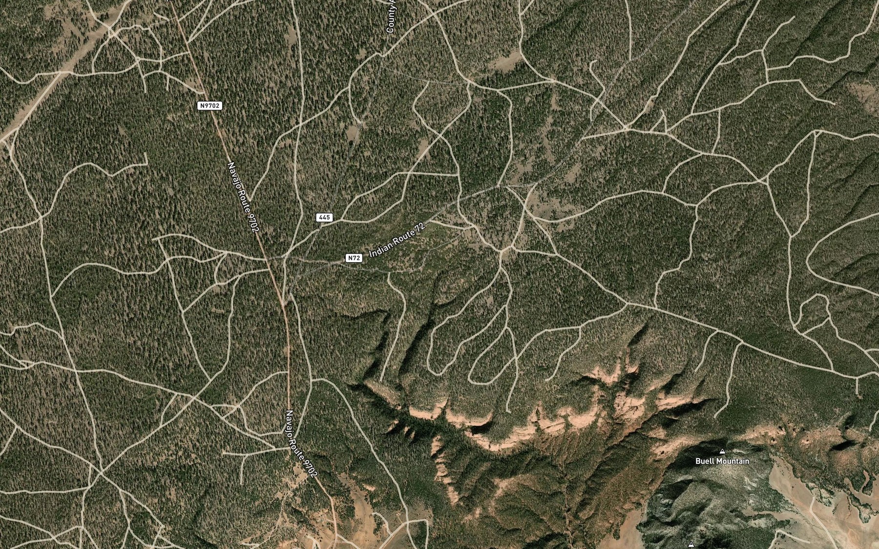 Satellite map of the Kailcheebito Spring