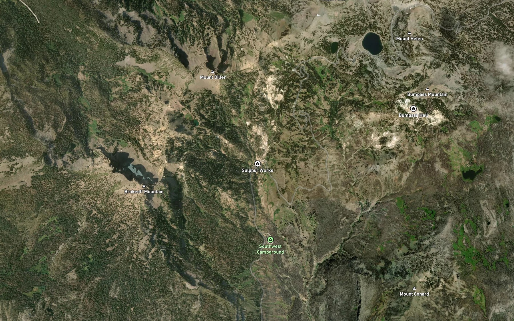 Satellite map of the Supans Springs