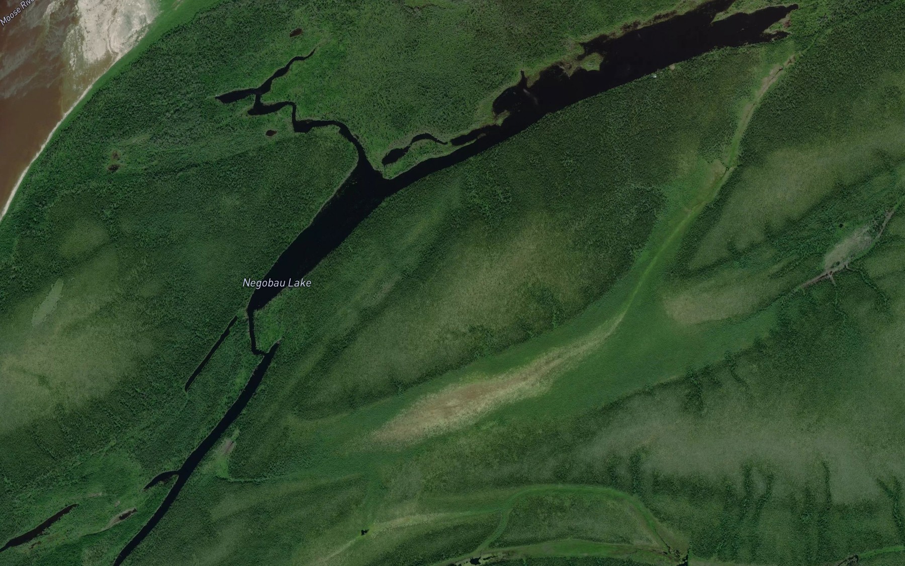 Satellite map of the Negobau Lake
