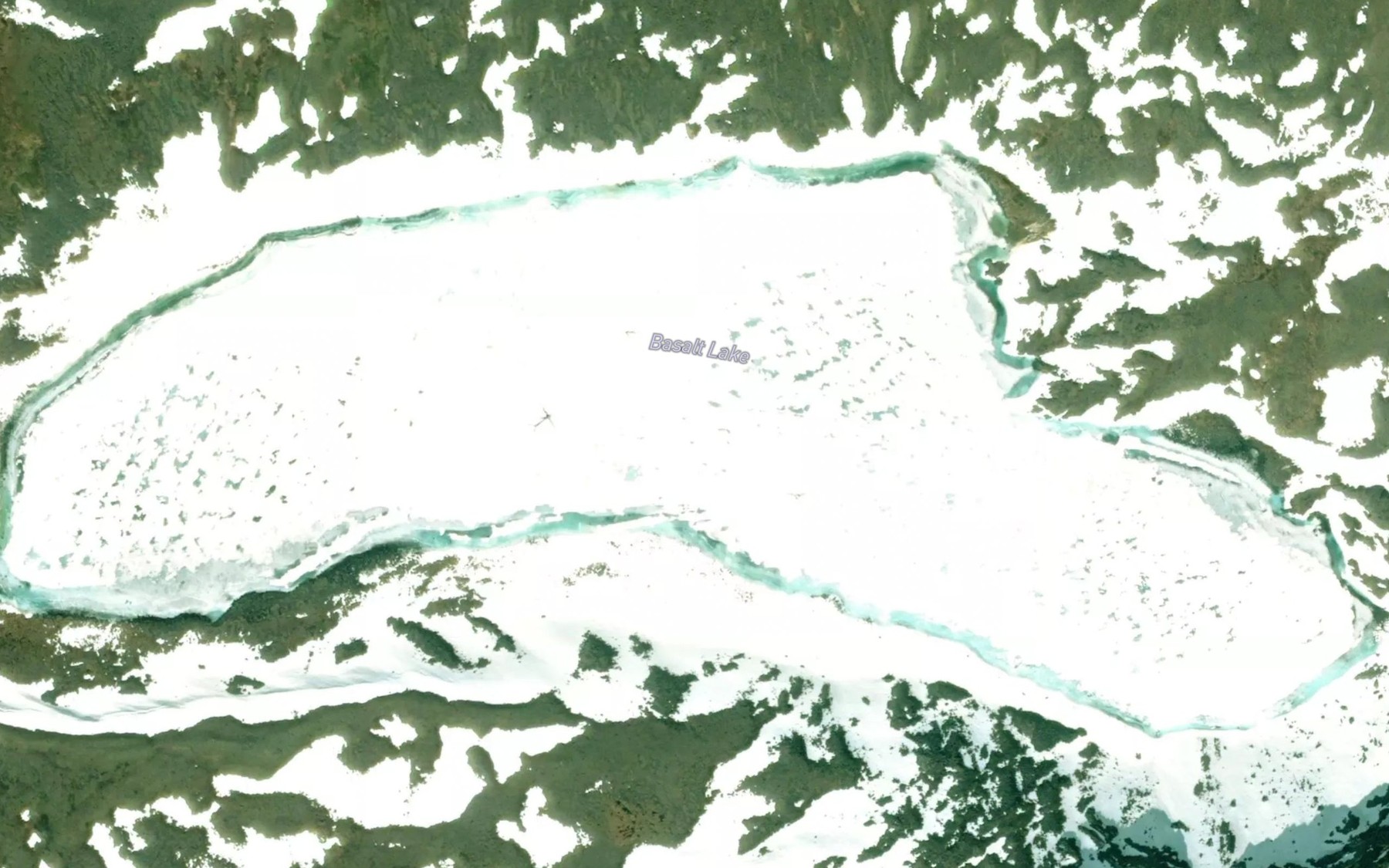 Satellite map of the Basalt Lake